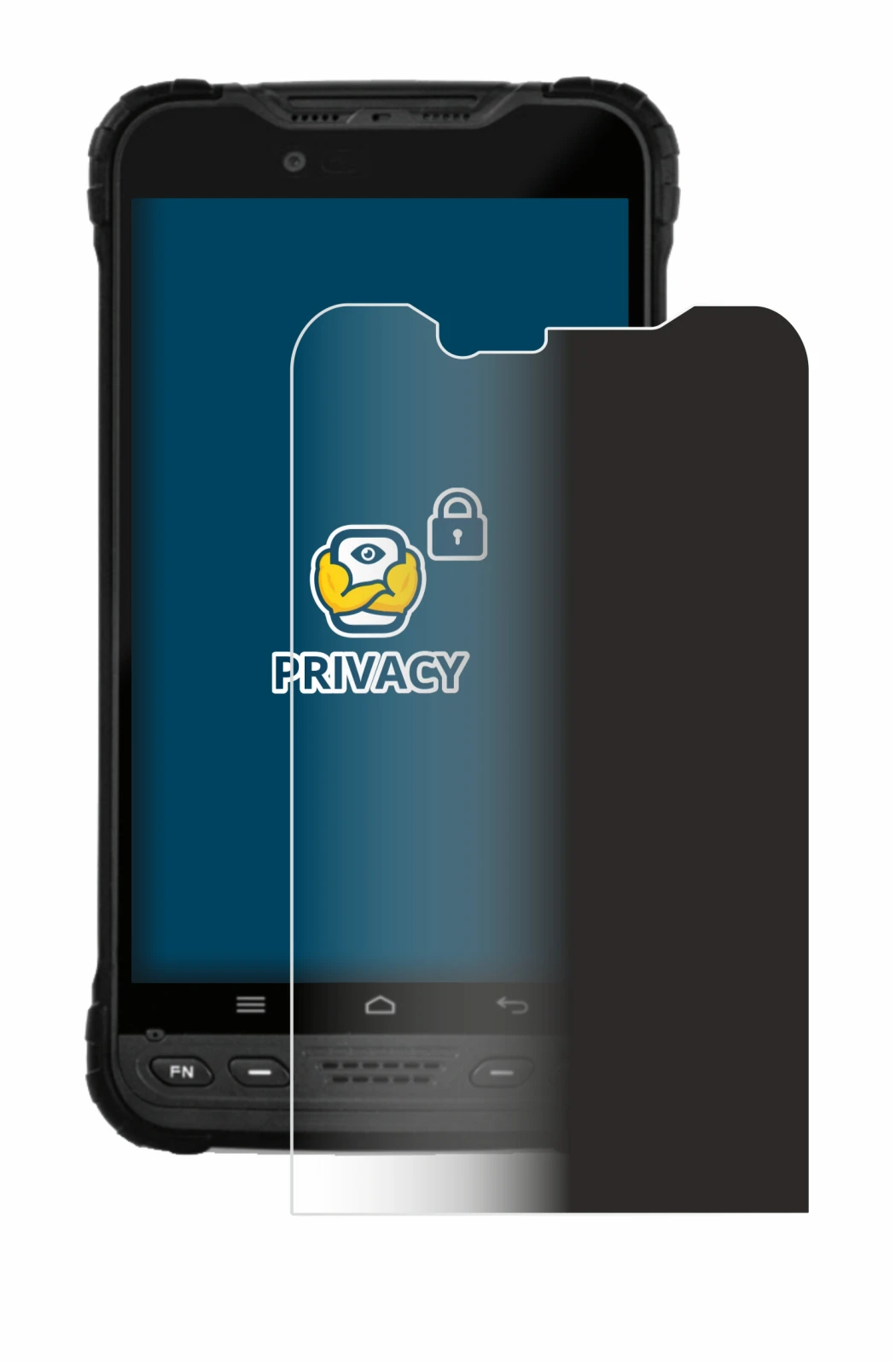 Image of the device Zebra Xplore M60 with a wide variety of screen protectors.