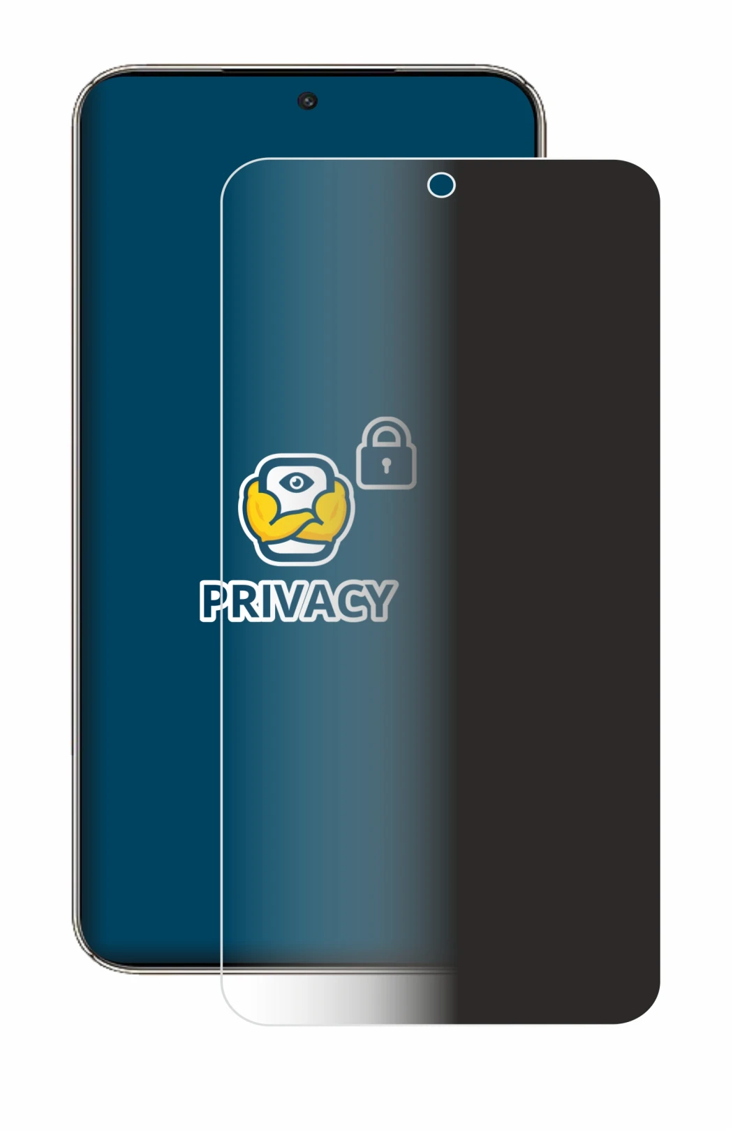 Image of the device Honor X70 with a wide variety of screen protectors.