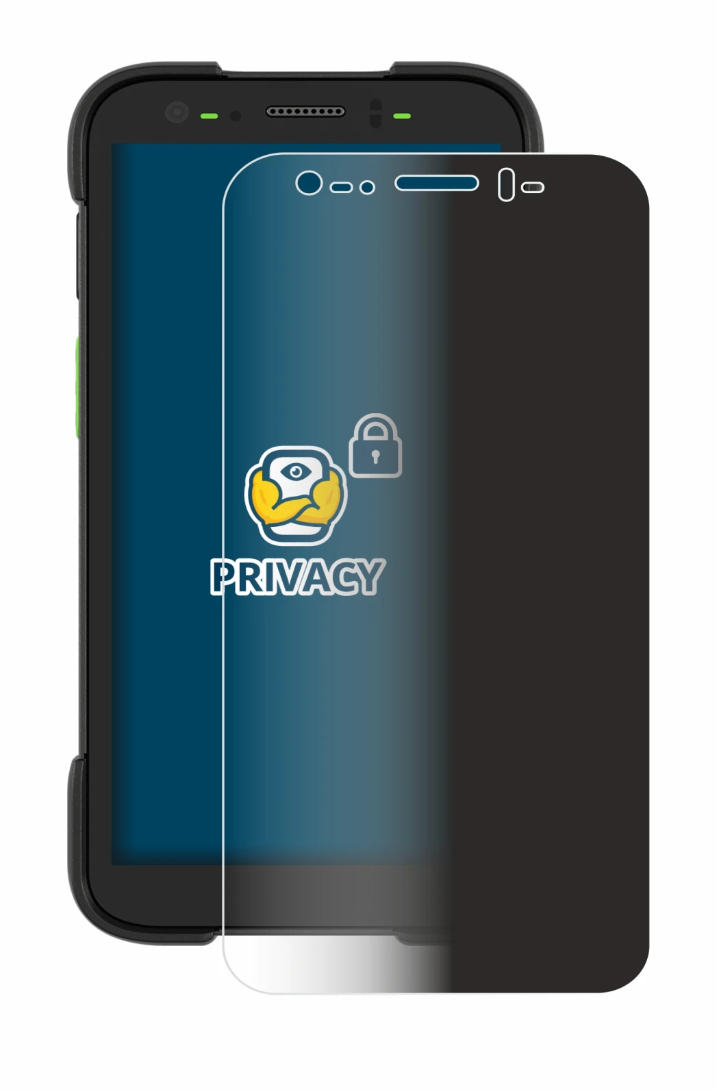 Image of the device Zebra TC701 with a wide variety of screen protectors.