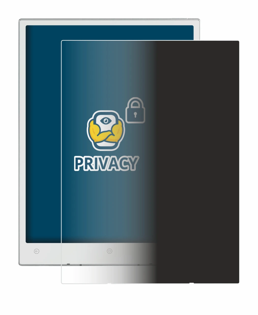 Image of the device Viwoods AiPaper Mini with a wide variety of screen protectors.