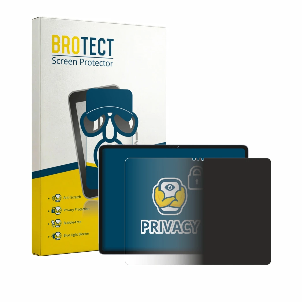 Front side of a product packaging with the brand logo BROTECT. Next to it is the device SVITOO V13 shown with the correspondin