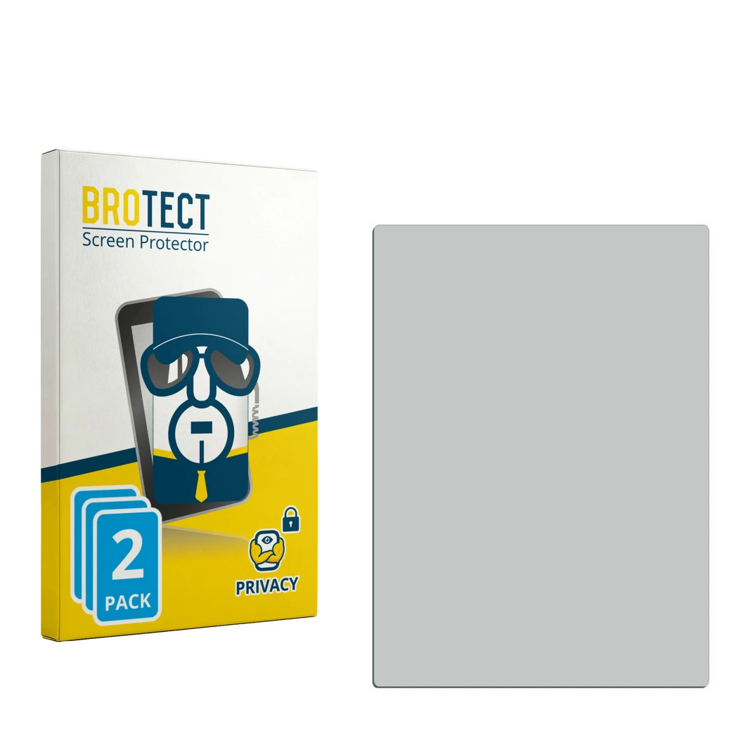 Front side of a product packaging with the brand logo BROTECT. Next to it is the corresponding screen protector.