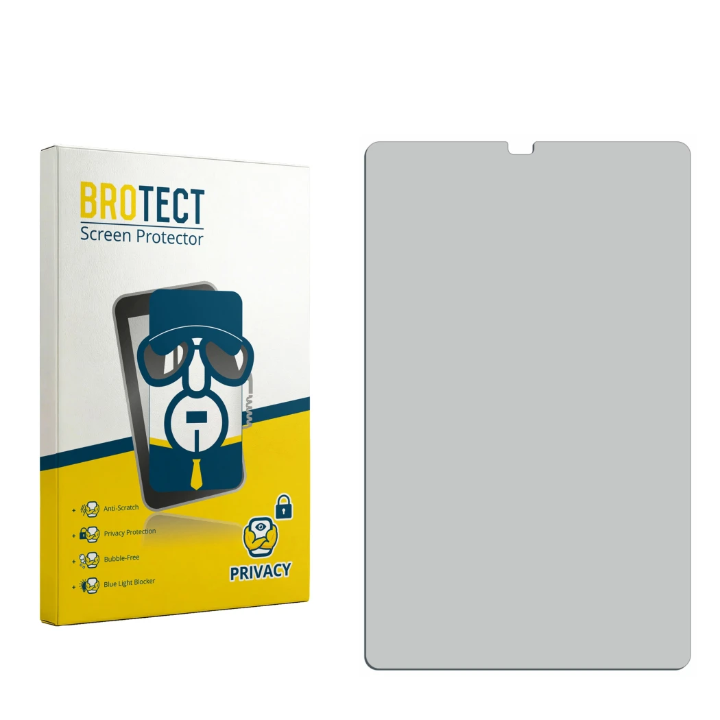 Front side of a product packaging with the brand logo BROTECT. Next to it is the corresponding screen protector.