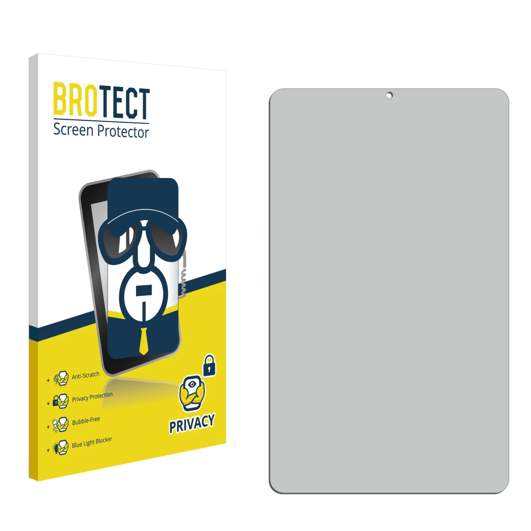 Front side of a product packaging with the brand logo BROTECT. Next to it is the corresponding screen protector.