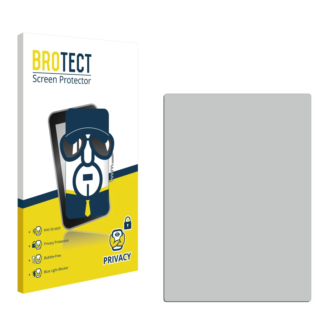 Front side of a product packaging with the brand logo BROTECT. Next to it is the corresponding screen protector.