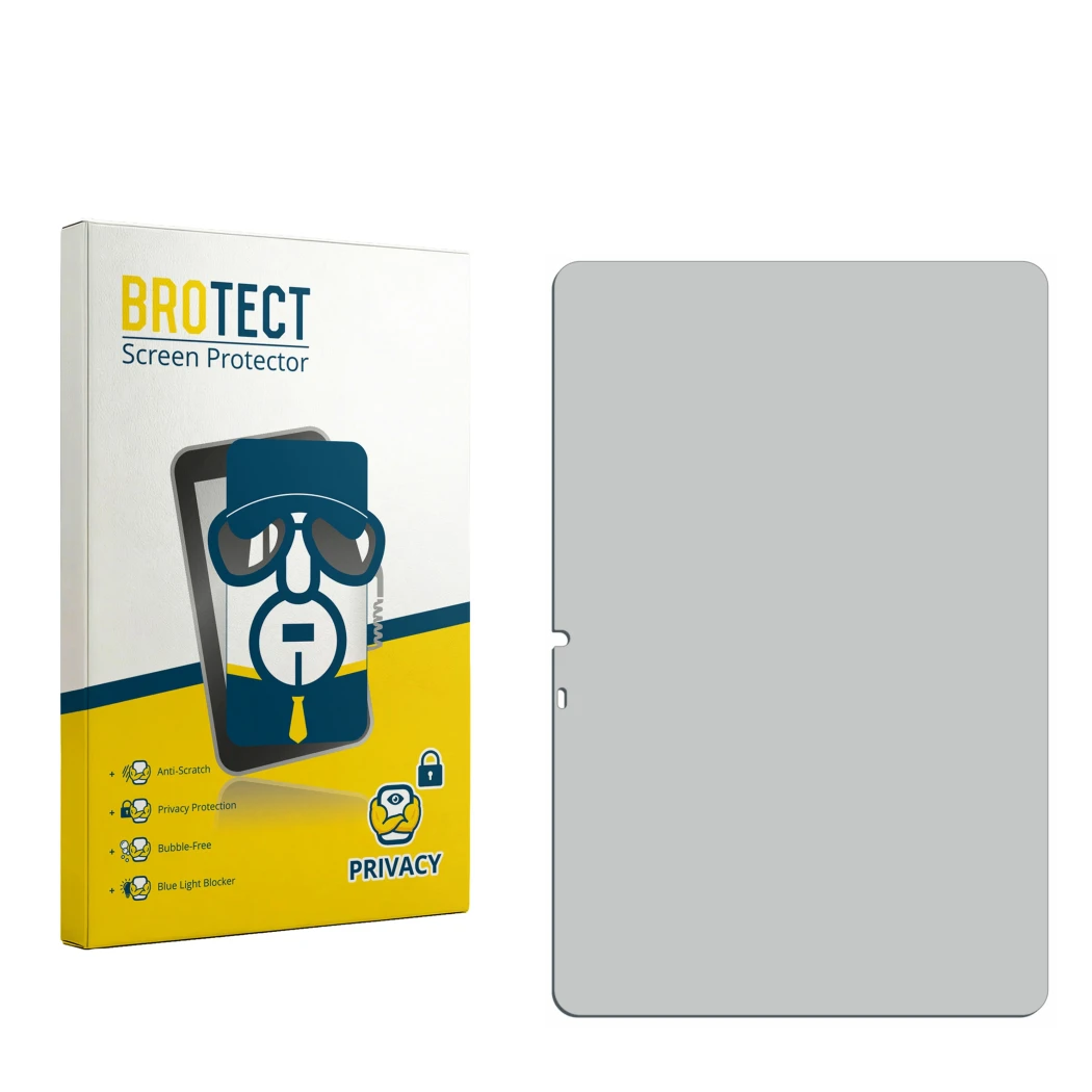 Front side of a product packaging with the brand logo BROTECT. Next to it is the corresponding screen protector.
