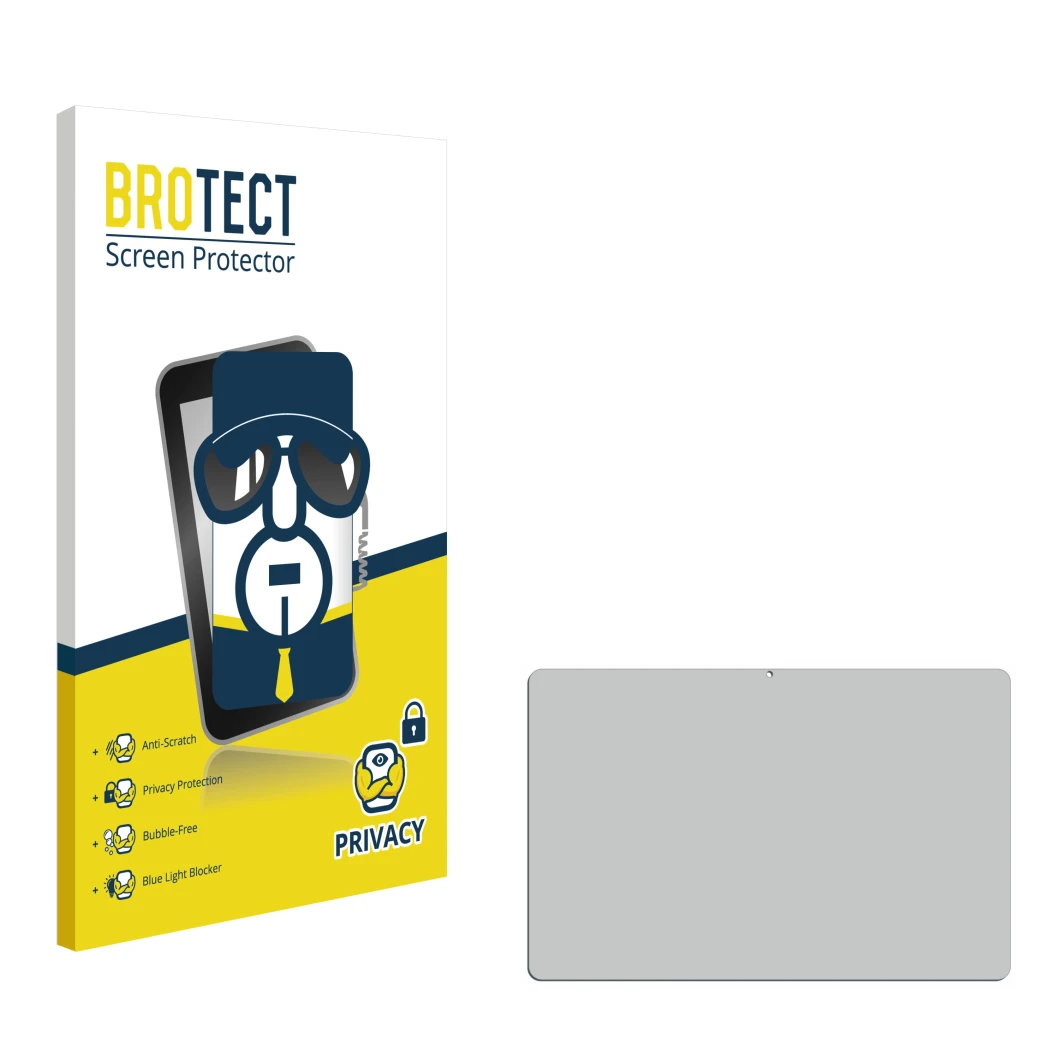 Front side of a product packaging with the brand logo BROTECT. Next to it is the corresponding screen protector.