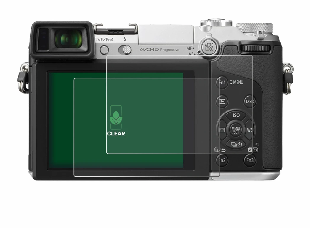 Image of the device Panasonic Lumix DMC-GX7 with a wide variety of screen protectors.