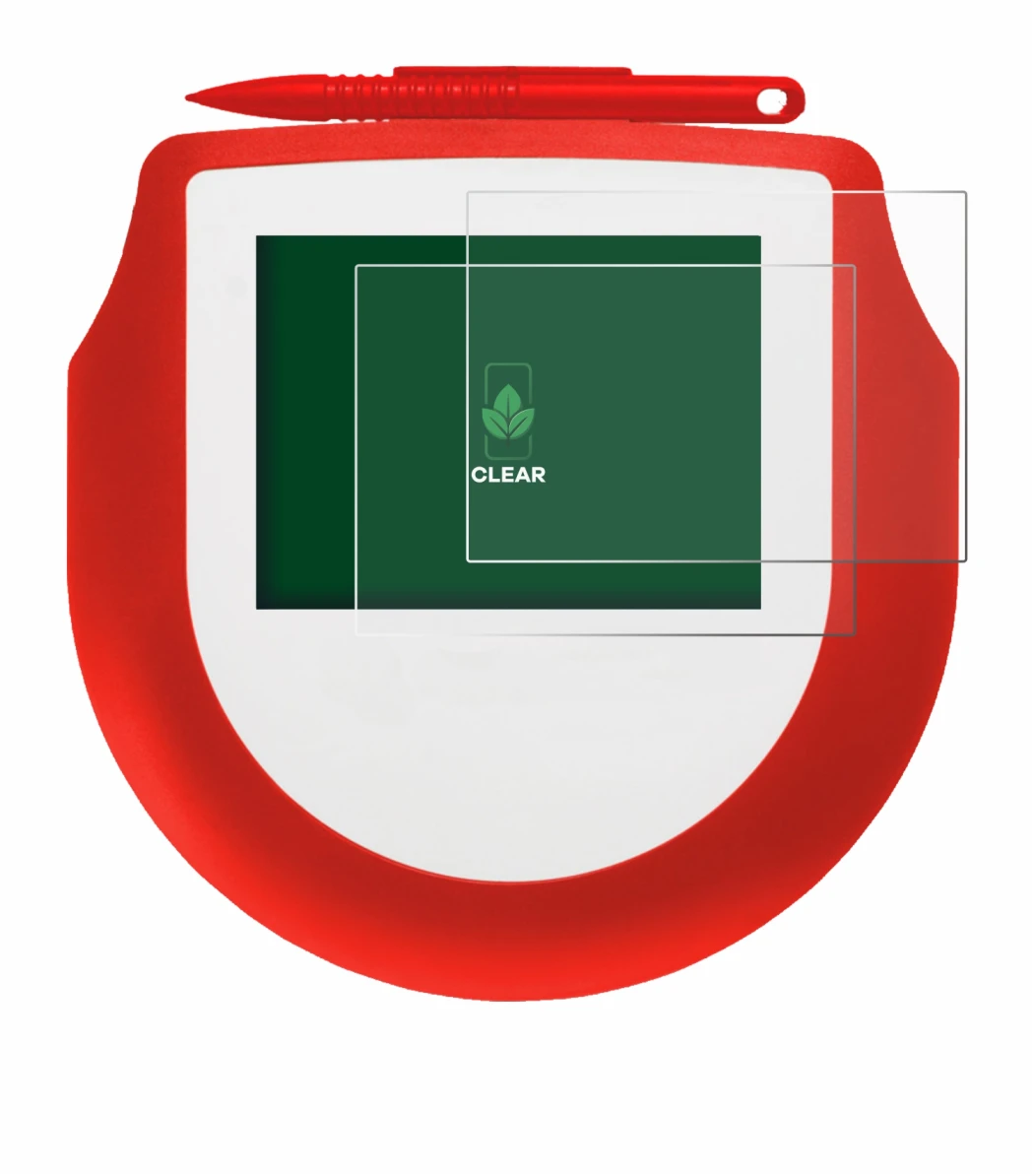 Image of the device Signotec Signature Pad Omega with a wide variety of screen protectors.