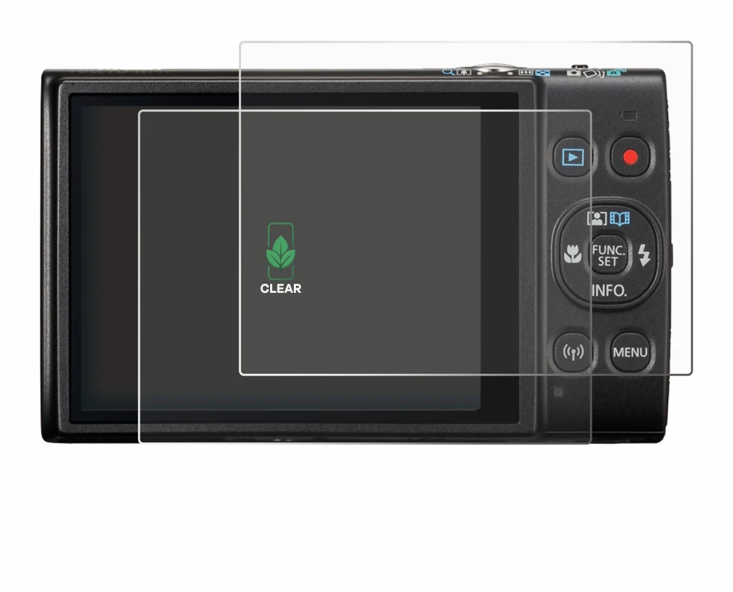 Image of the device Canon Digital Ixus 285 hs with a wide variety of screen protectors.