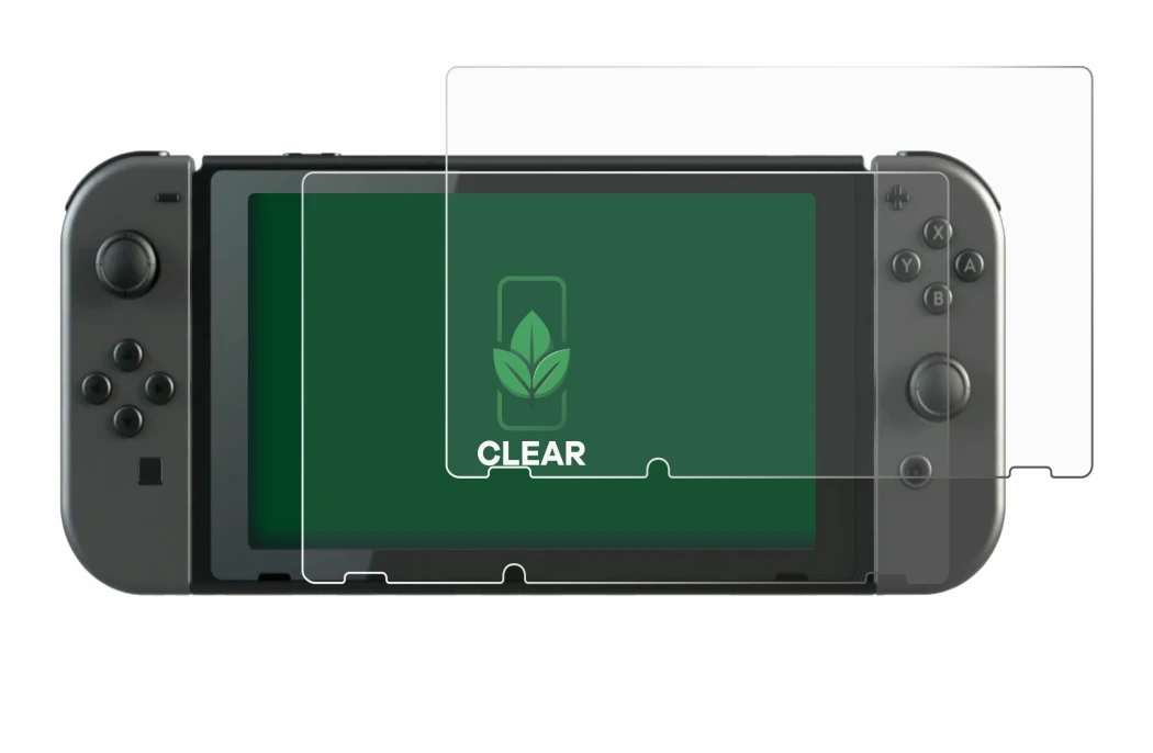 Image of the device Nintendo Switch with a wide variety of screen protectors.