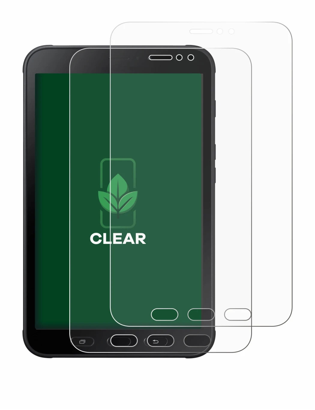 Image of the device Samsung Galaxy Tab Active 2 with a wide variety of screen protectors.