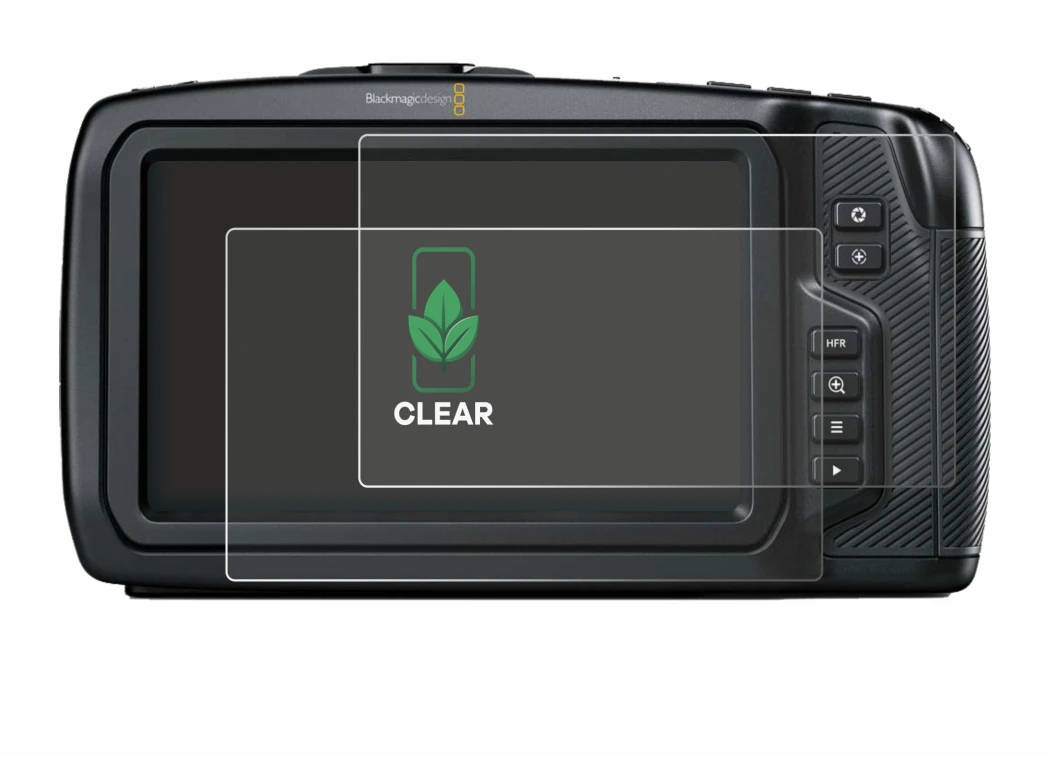 Image of the device Blackmagic Pocket Cinema Camera 4K with a wide variety of screen protectors.