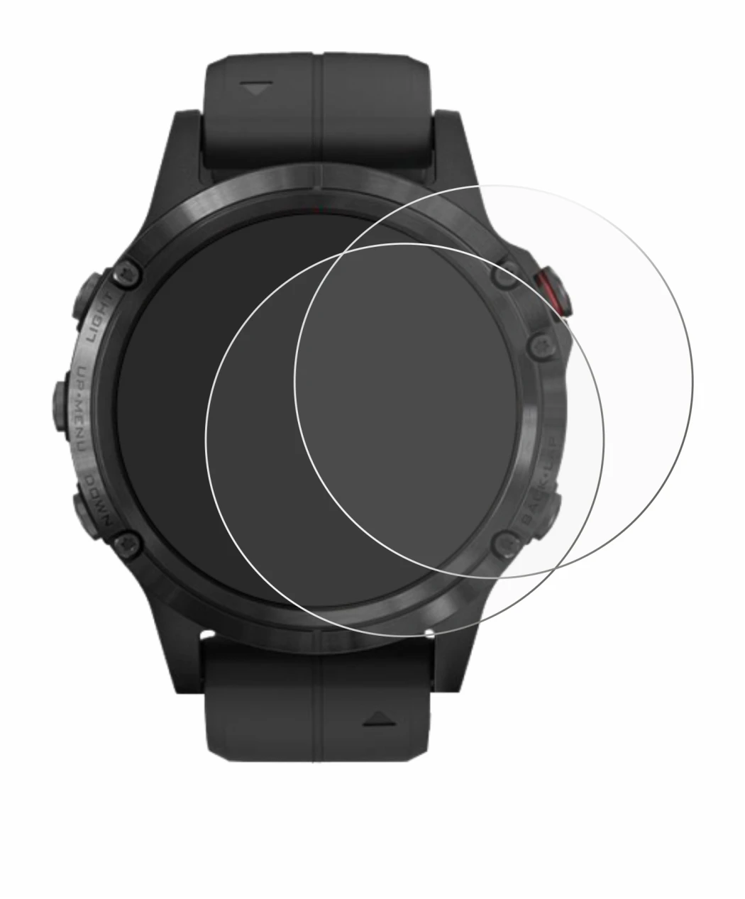 Image of the device Garmin Fenix 5 Plus (47 mm) with a wide variety of screen protectors.