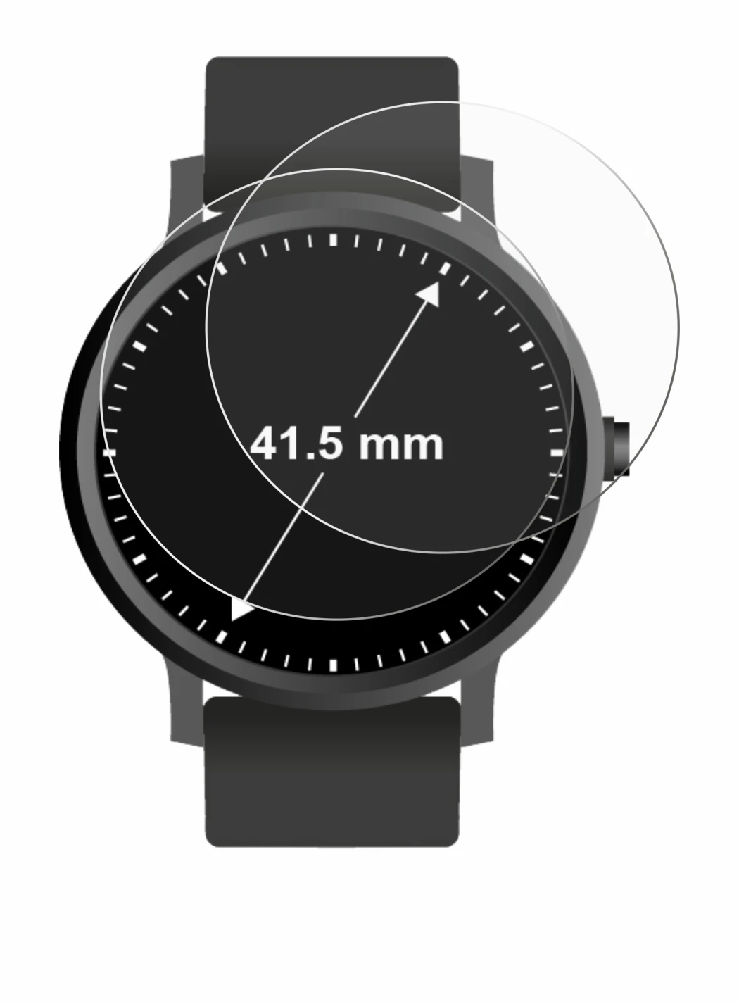 Image of the device Watches (Circular, ø: 41.5 mm) with a wide variety of screen protectors.