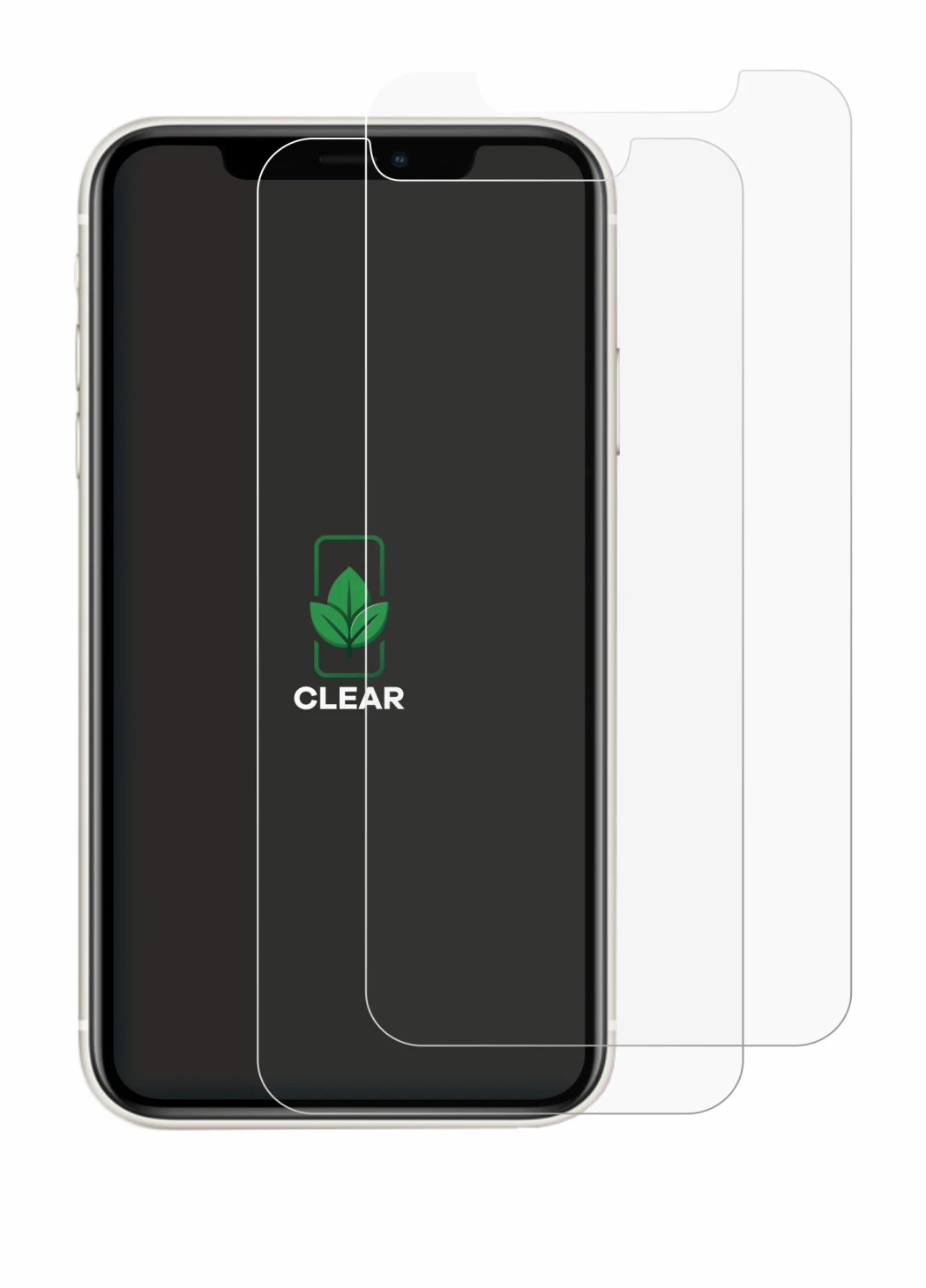 Image of the device Apple iPhone 11 with a wide variety of screen protectors.
