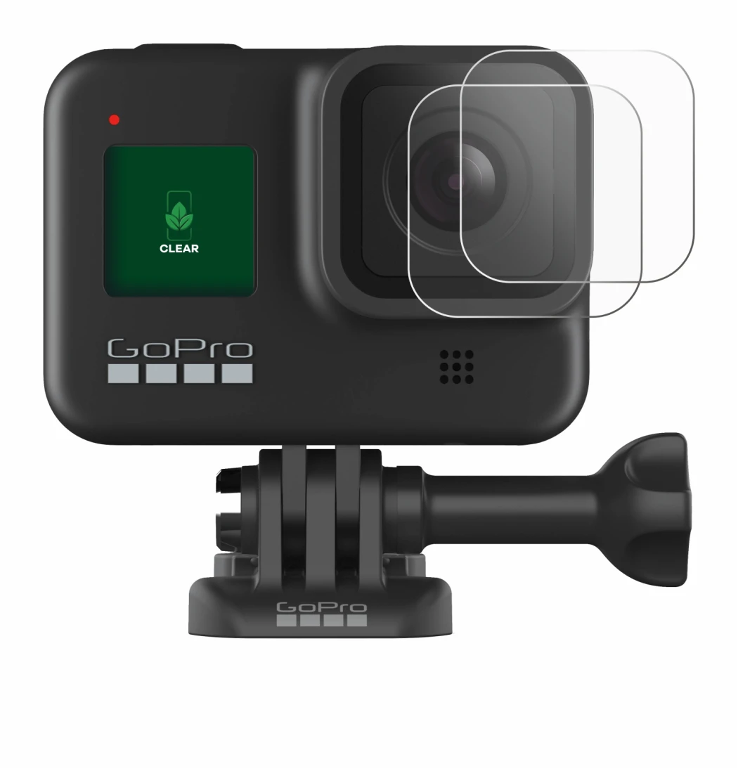 Image of the device GoPro Hero 8 Black (Lens) with a wide variety of screen protectors.