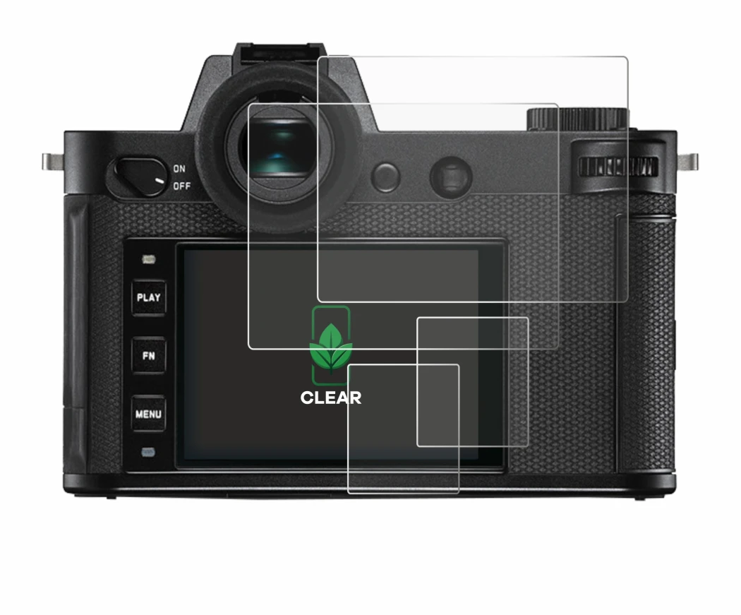 Image of the device Leica SL2 with a wide variety of screen protectors.