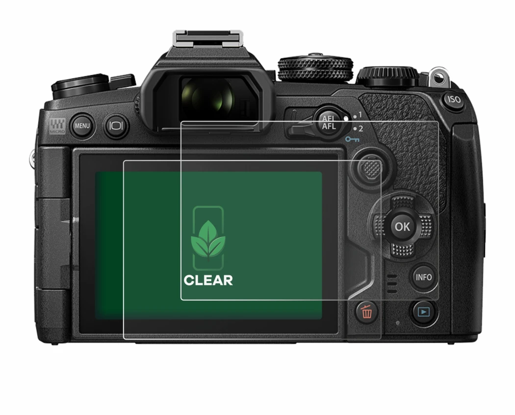 Image of the device Olympus OM-D E-M1 Mark III with a wide variety of screen protectors.