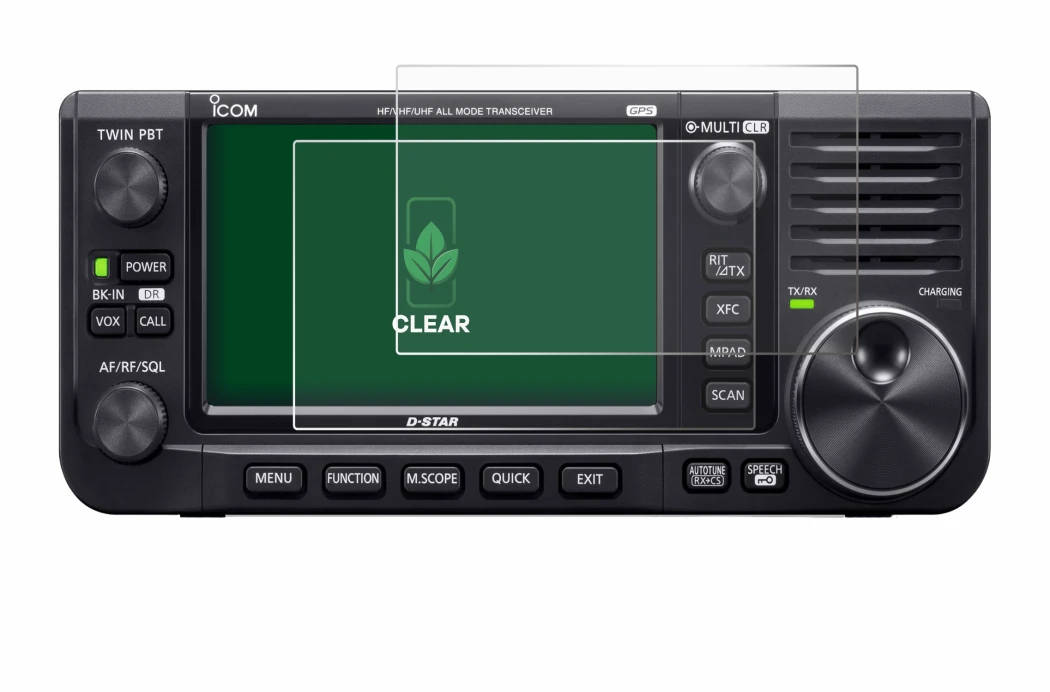 Image of the device Icom IC-705 with a wide variety of screen protectors.