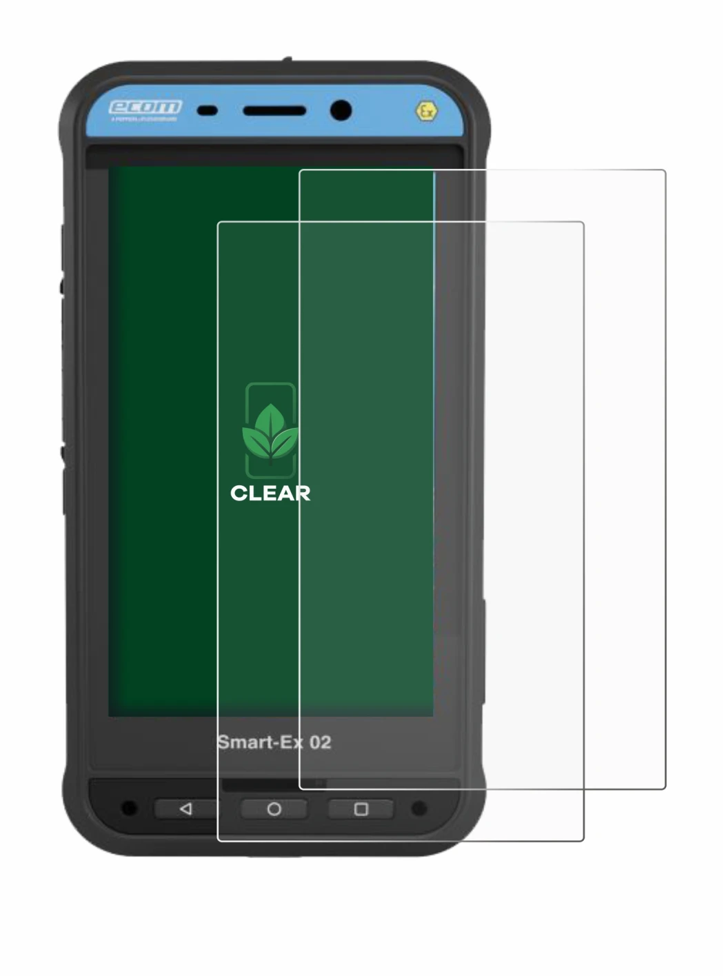 Image of the device Ecom Smart-Ex 02 DZ1 with a wide variety of screen protectors.
