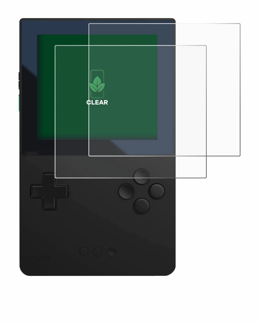 Image of the device Analogue Pocket with a wide variety of screen protectors.