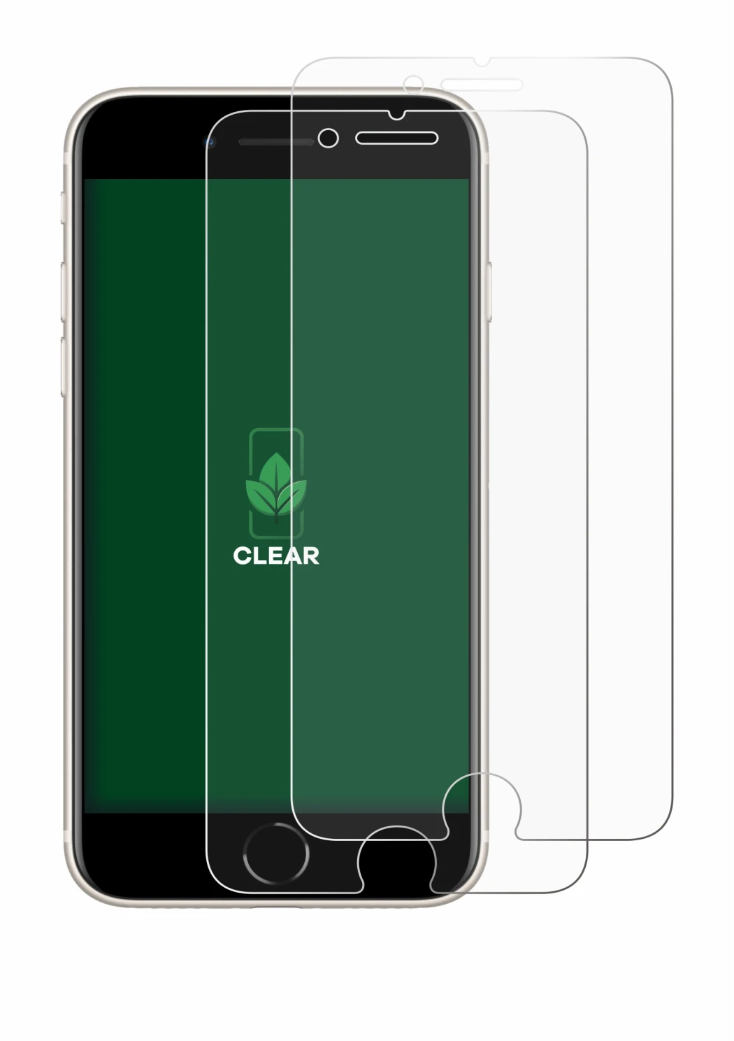 Image of the device Apple iPhone SE 3 2022 with a wide variety of screen protectors.