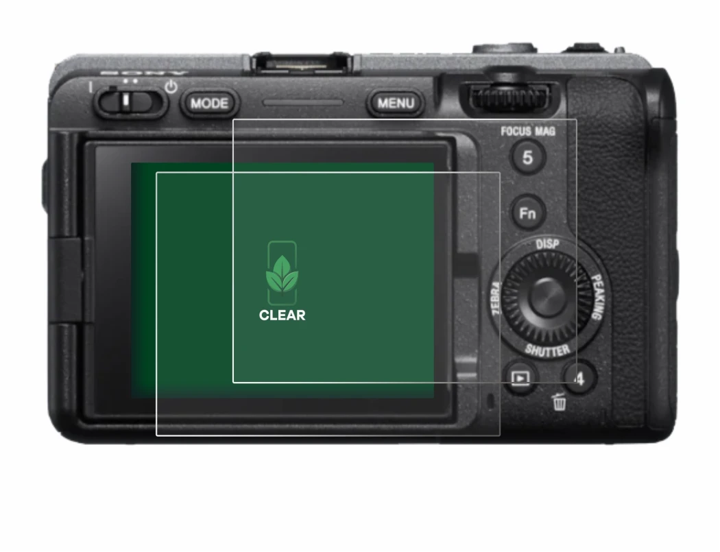 Image of the device Sony FX3 with a wide variety of screen protectors.