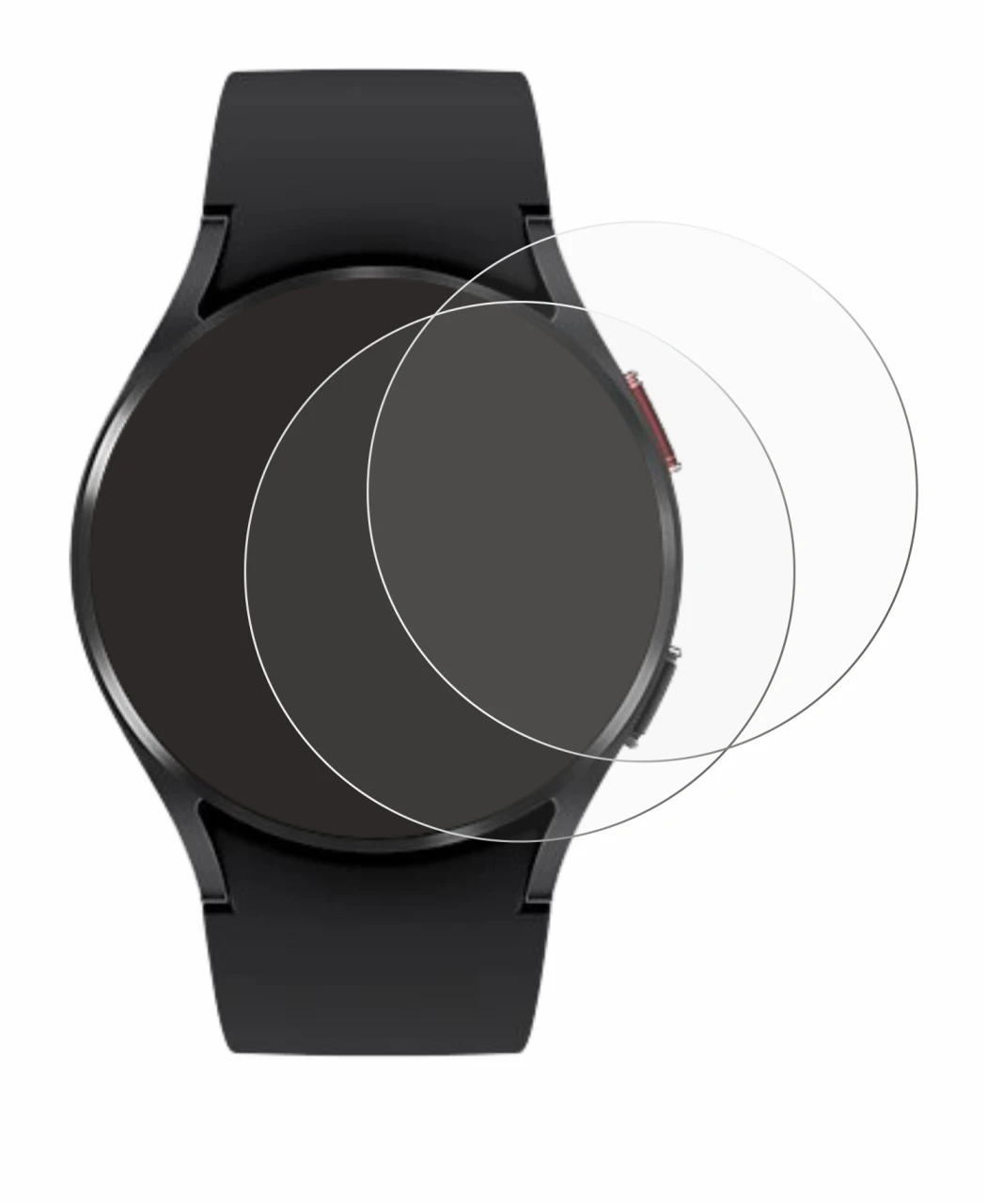 Image of the device Samsung Galaxy Watch 4 (40mm) with a wide variety of screen protectors.