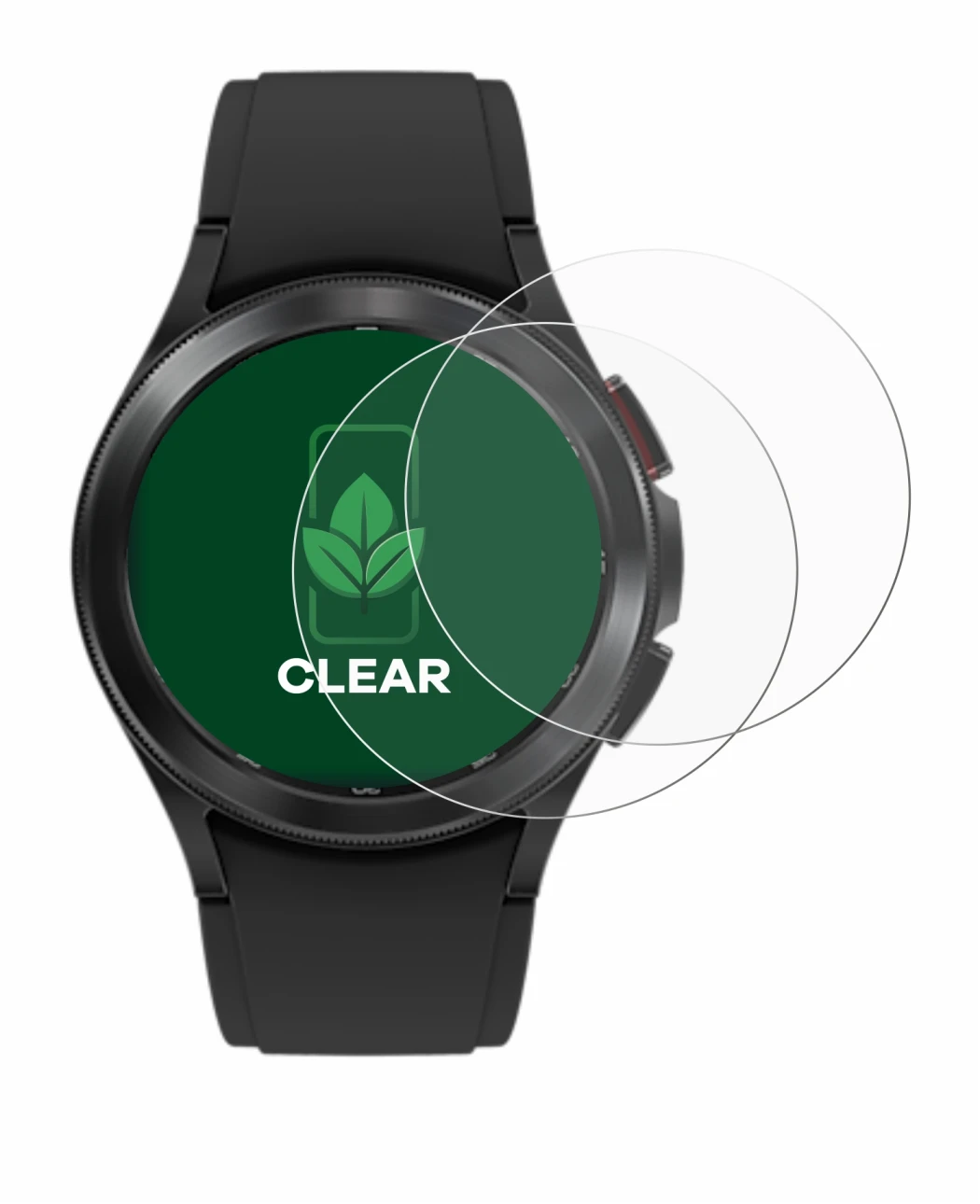 Image of the device Samsung Galaxy Watch 4 Classic (42mm) with a wide variety of screen protectors.