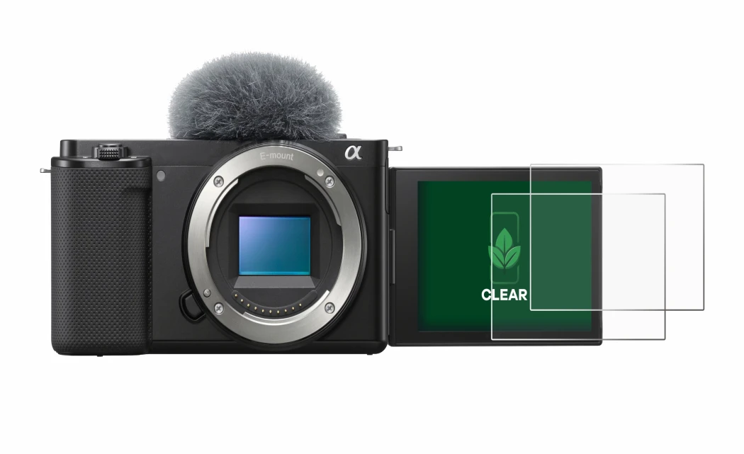 Image of the device Sony Alpha ZV-E10 with a wide variety of screen protectors.