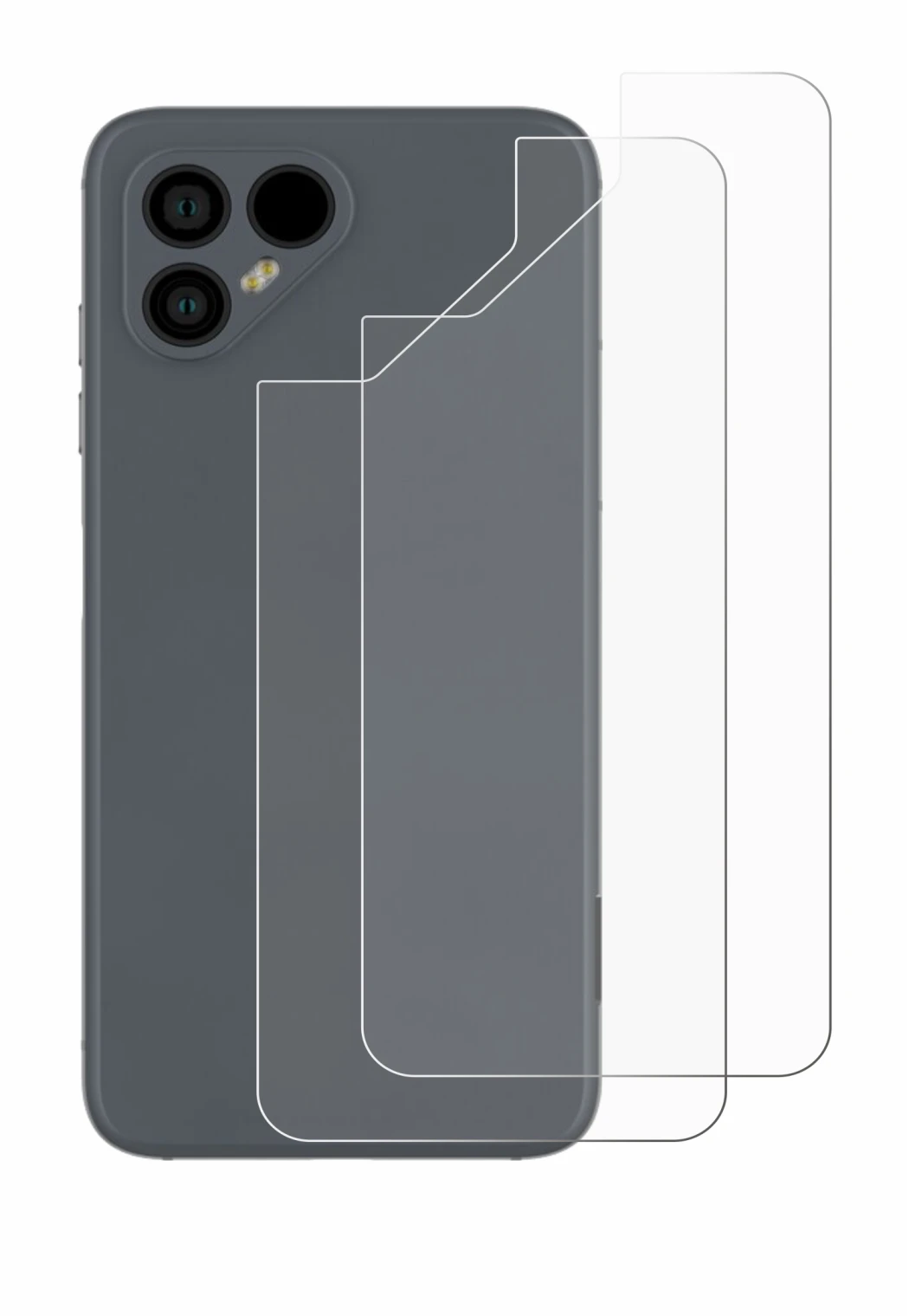 Image of the device Fairphone 4 (Back) with a wide variety of screen protectors.