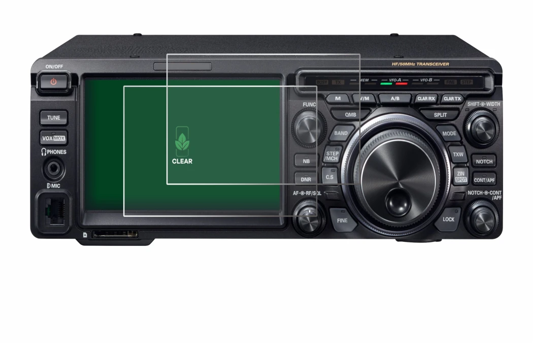 Image of the device Yaesu FT-DX10 with a wide variety of screen protectors.