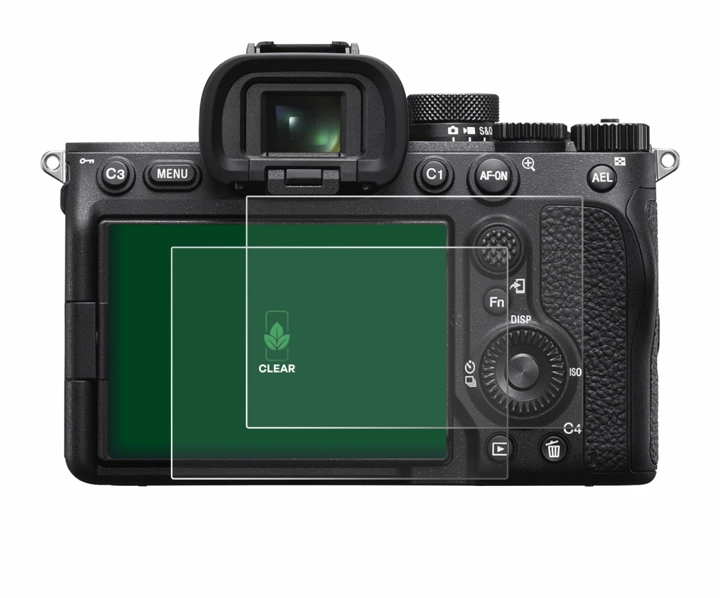 Image of the device Sony Alpha 7 IV with a wide variety of screen protectors.
