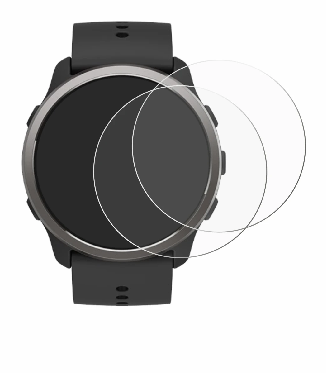 Image of the device Suunto 5 Peak with a wide variety of screen protectors.