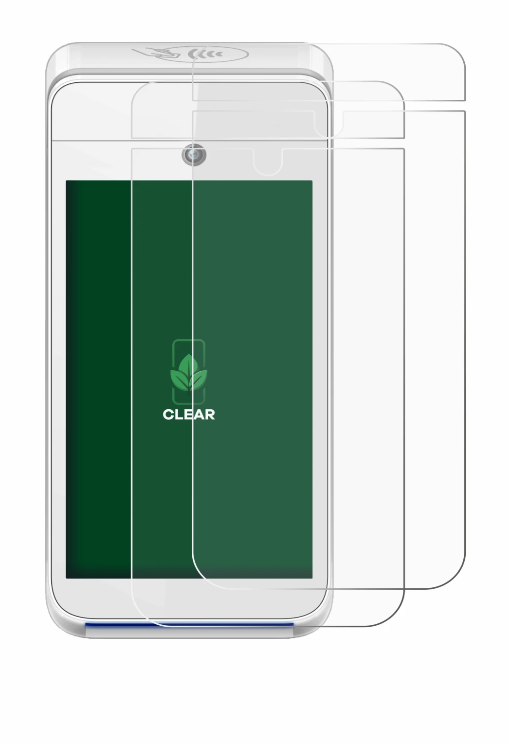 Image of the device Pax A920 with a wide variety of screen protectors.