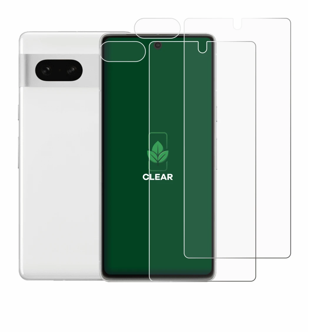 Image of the device Google Pixel 7 (Front+Camera) with a wide variety of screen protectors.