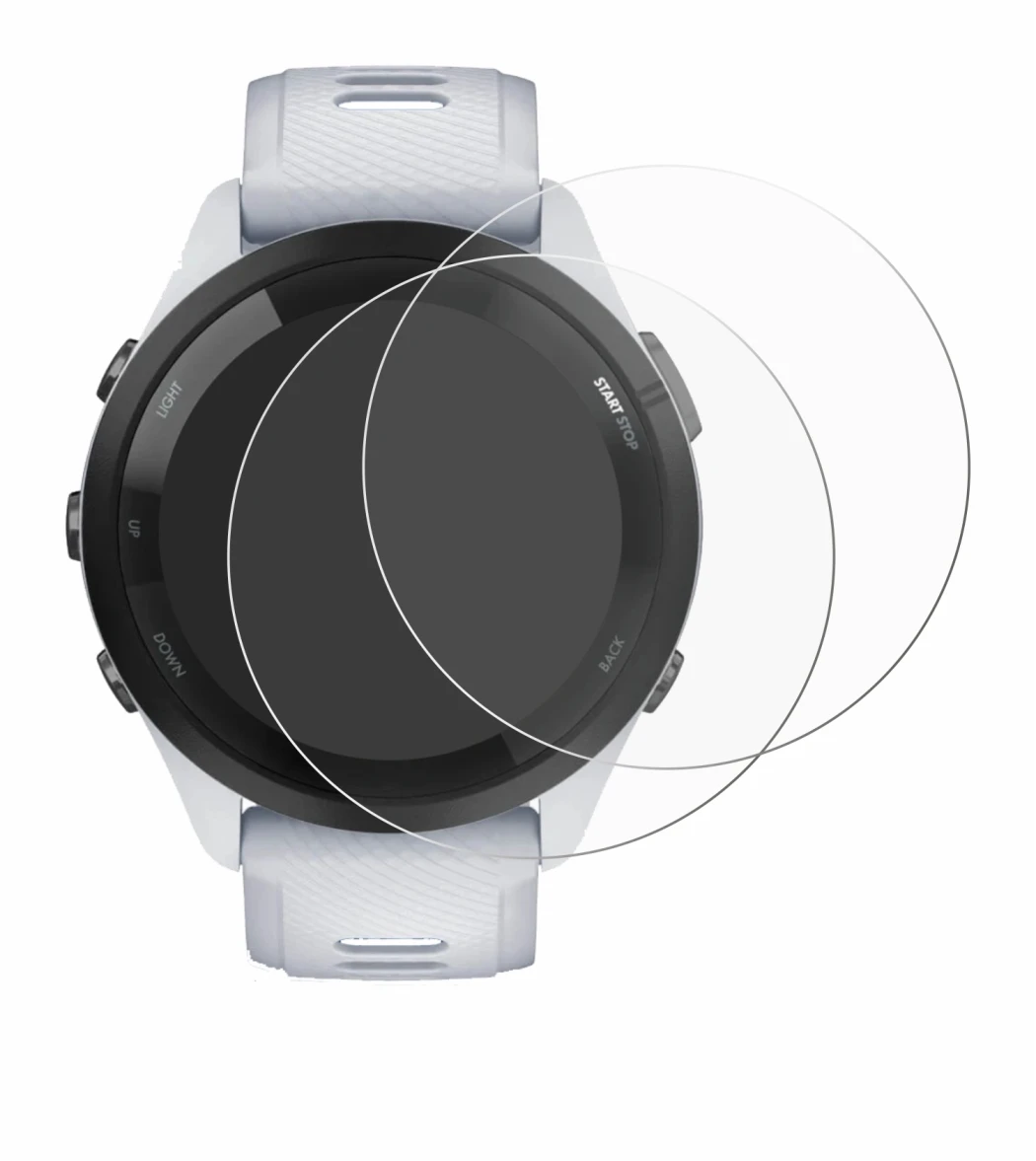 Image of the device Garmin Forerunner 265 (46 mm) with a wide variety of screen protectors.