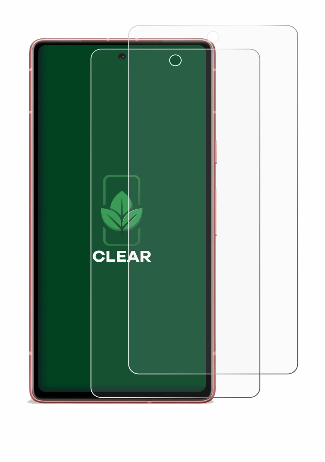Image of the device Google Pixel 7a with a wide variety of screen protectors.