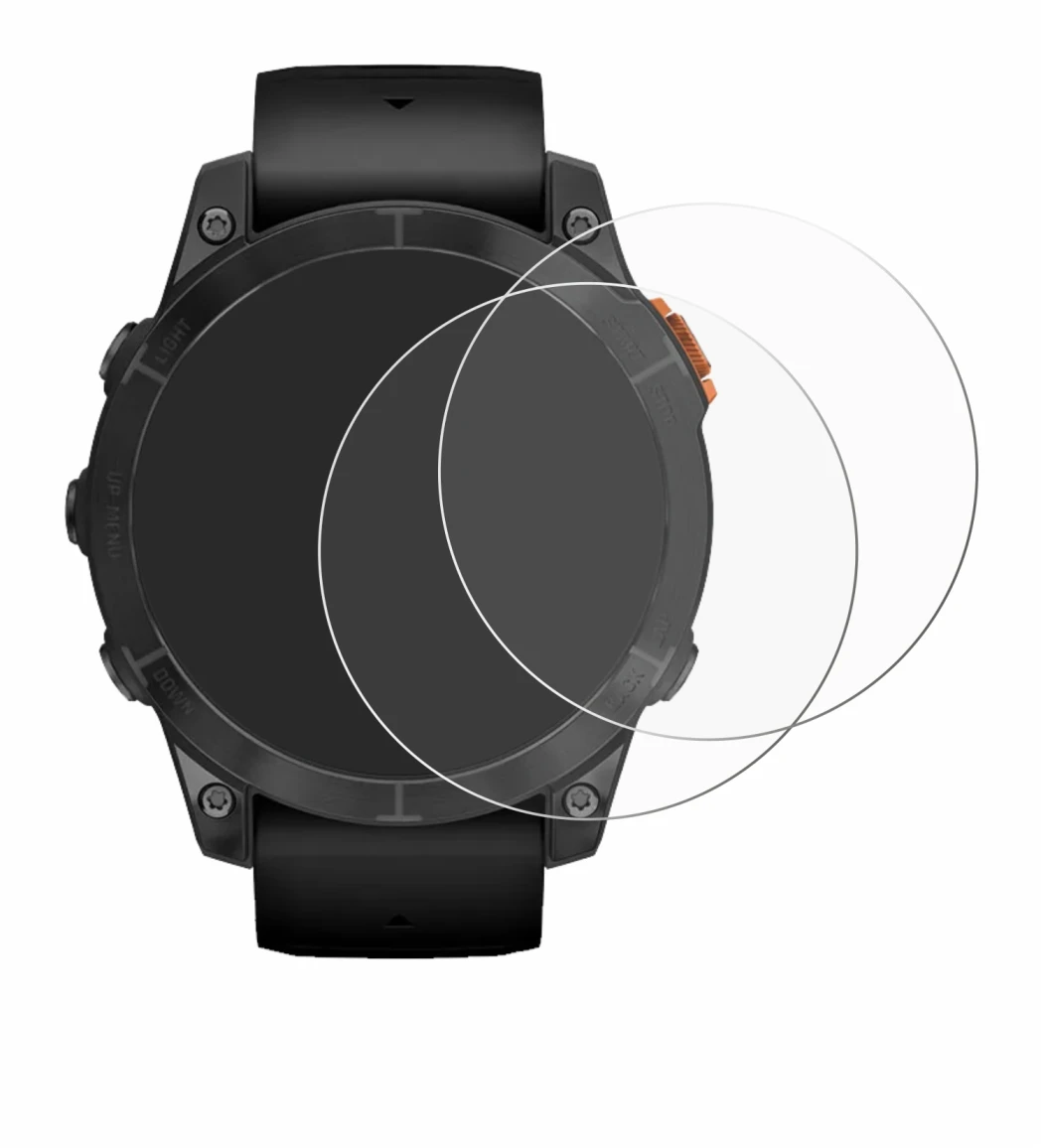 Image of the device Garmin Fenix 7 Pro Solar (47 mm) with a wide variety of screen protectors.