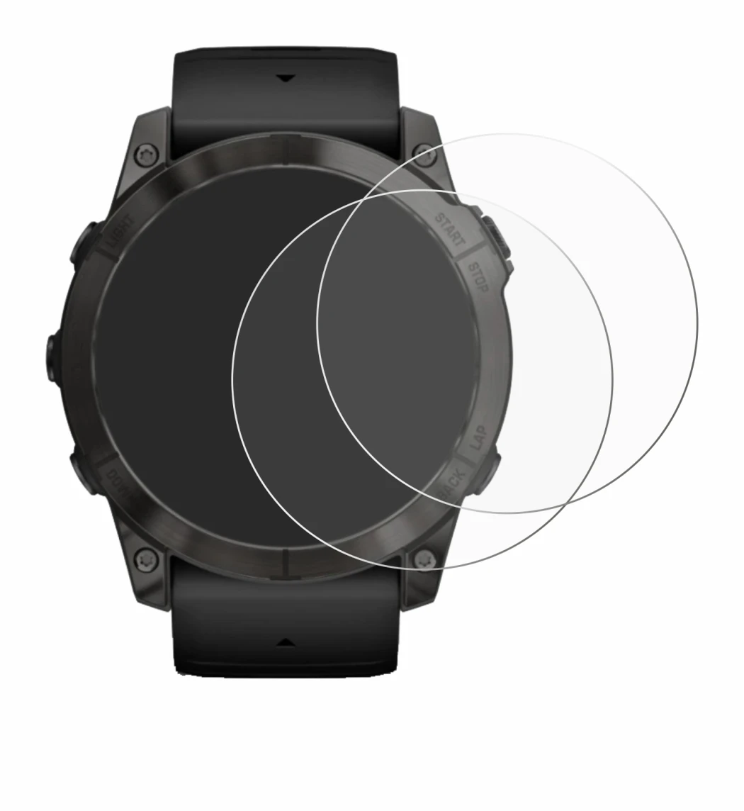 Image of the device Garmin Epix Pro (Gen 2) (51 mm) with a wide variety of screen protectors.