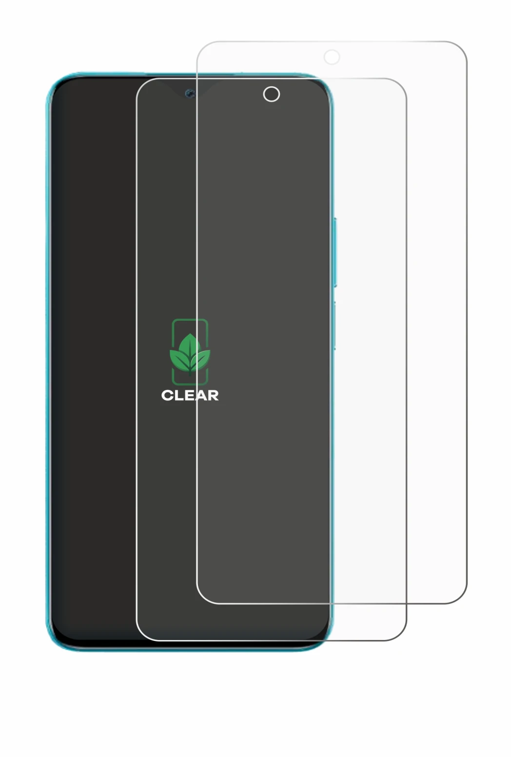 Image of the device Honor 90 Lite with a wide variety of screen protectors.