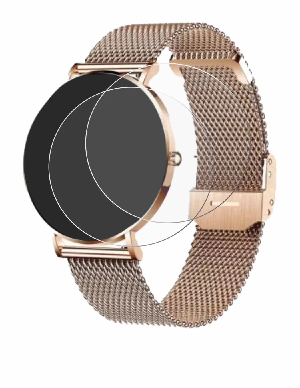 Image of the device Xcoast X-Watch Siona 2 with a wide variety of screen protectors.
