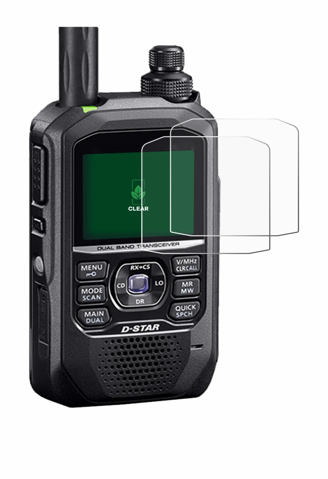 Image of the device Icom ID-50E with a wide variety of screen protectors.