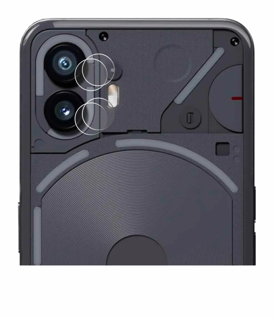 Image of the device Nothing Phone (2) (ONLY Camera Lens) with a wide variety of screen protectors.