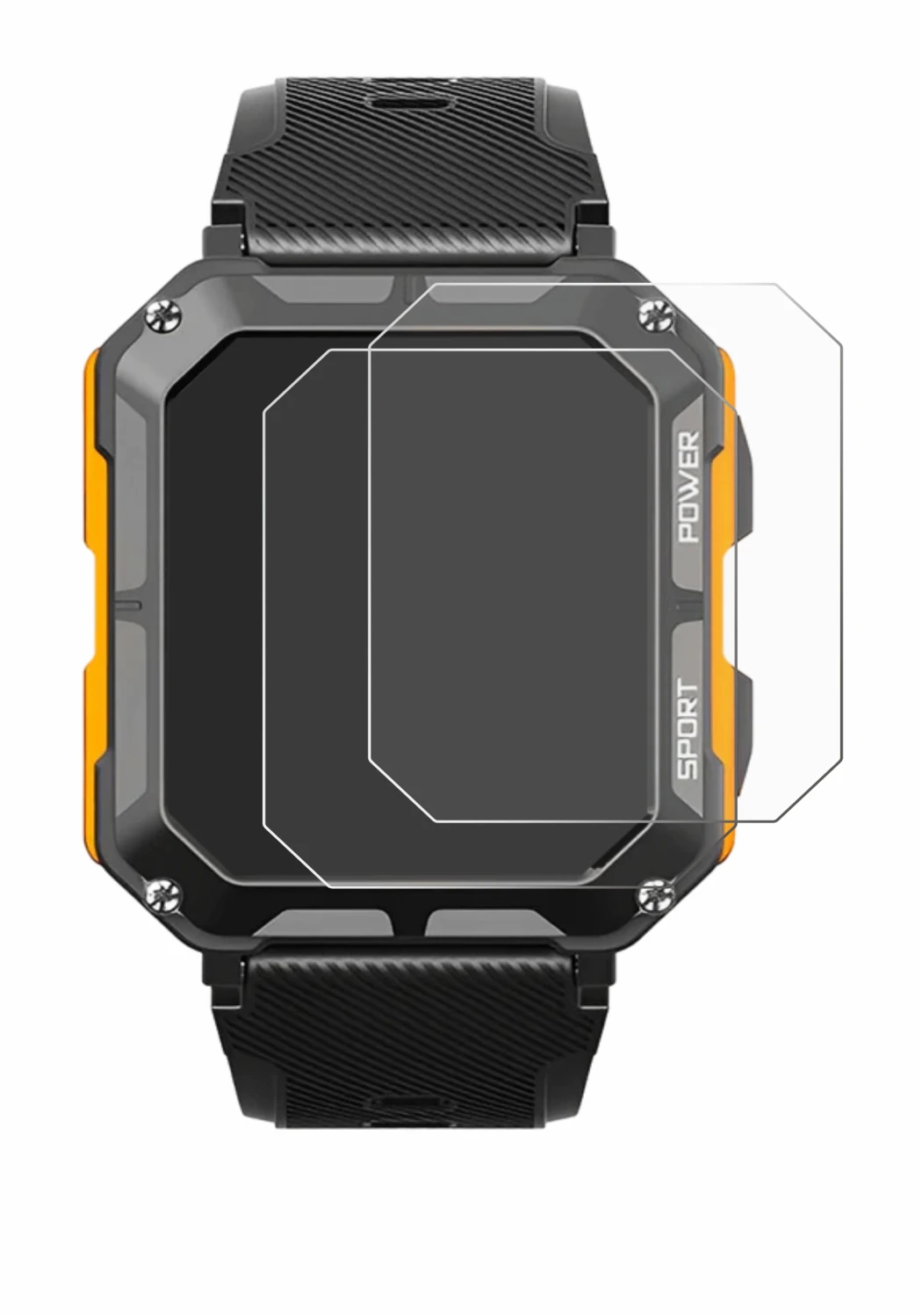 Image of the device Njord Gear The Indestructible Smartwatch with a wide variety of screen protectors.