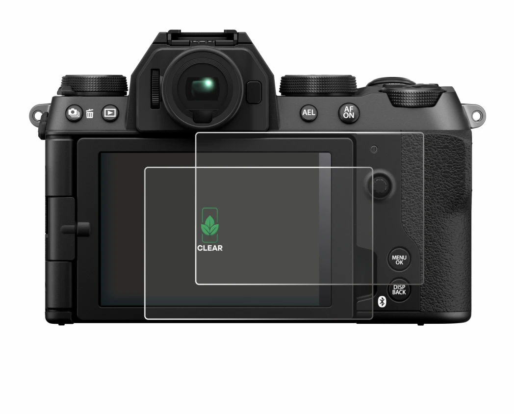 Image of the device Fujifilm X-S20 with a wide variety of screen protectors.