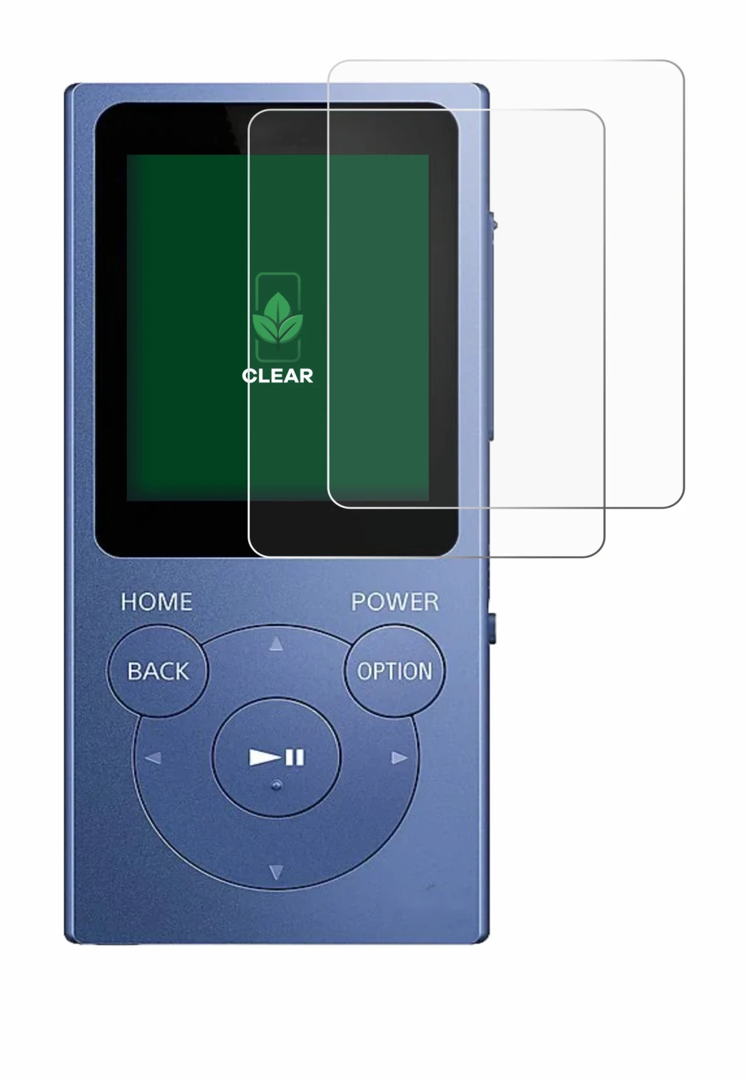 Image of the device Sony Walkman NW-E394 with a wide variety of screen protectors.