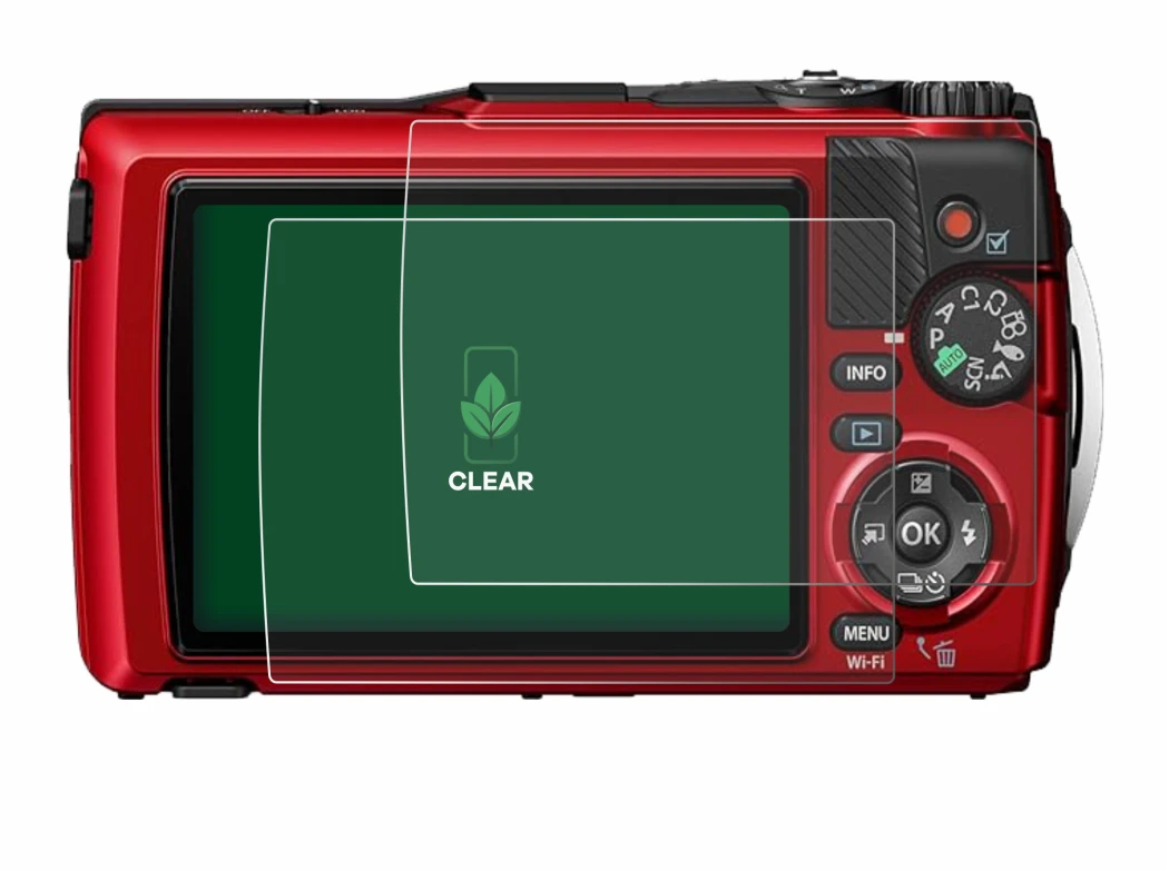 Image of the device Olympus OM System Tough TG-7 with a wide variety of screen protectors.