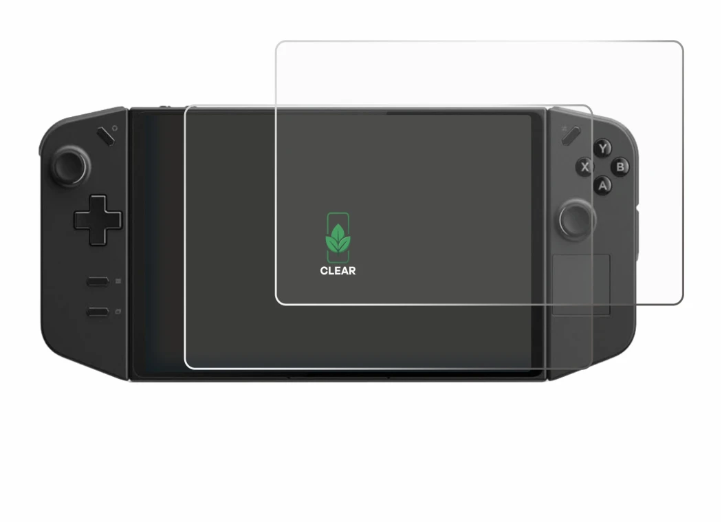 Image of the device Lenovo Legion Go with a wide variety of screen protectors.